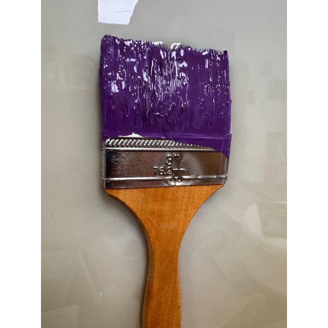 Tan Andy Anh Ha 3d Paintbrush High-Gloss Wood Panel For Sale - Image 8 of 12