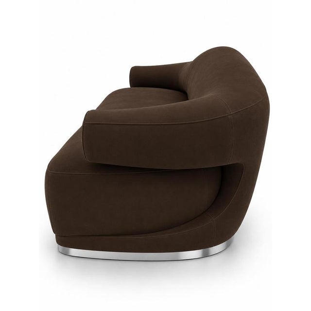 Haha Suede Leather Sofa by Christophe Perichon For Sale - Image 4 of 9