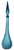 Empoli Vintage Empoli Genie Teal Blue Dimpled Bottle With Stopper Made in Italy C. 1960's For Sale - Image 4 of 12