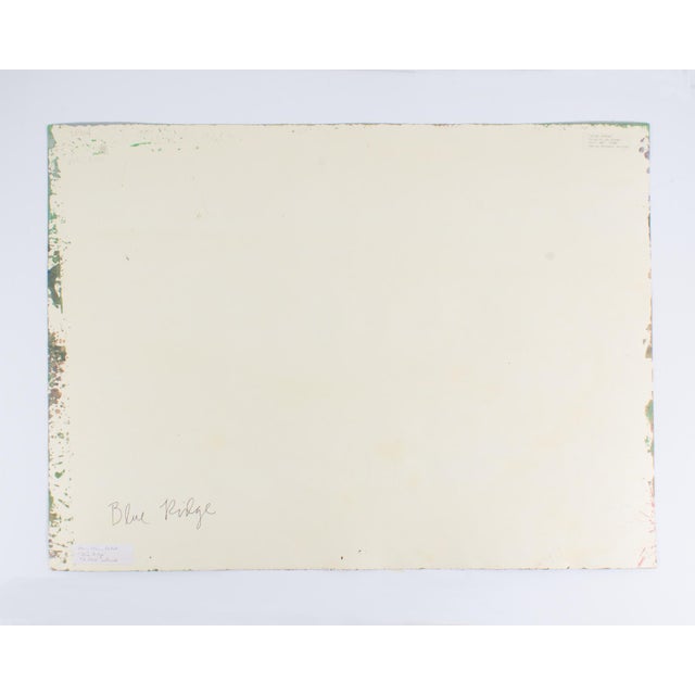 1988 “Blue Ridge” Abstract Acrylic Landscape by Harry Hilson For Sale In Indianapolis - Image 6 of 7