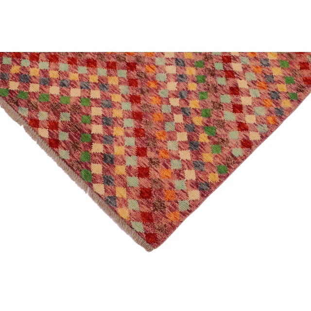 Contemporary Balochi Purple/Rust Wool Rug - 3'3''x4'10'' For Sale - Image 4 of 11
