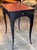 Traditional 19th Century Ebonized Side Table With Red Leather Top For Sale - Image 3 of 9