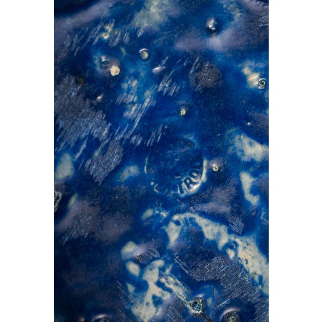 Mid-Century Modern Contemporary Oversized Powder-Blue-Glazed Studio Craft Ceramic Vase, Usa, C. 1980s For Sale - Image 18 of 18
