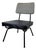 Mid-Century Modern Slipper Chair, Black Tubular Steel Frame For Sale