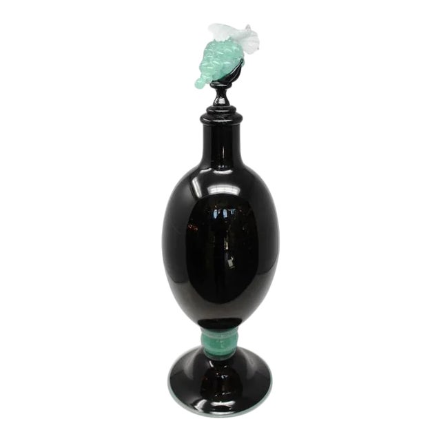Gambaro & Poggi - Tall Murano Glass Vase With Stopper For Sale