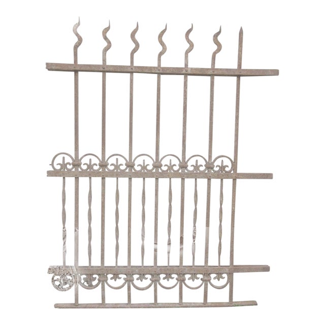 Antique Victorian Iron Gate Architectural Salvage Door For Sale