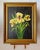"Irises" Original Contemporary Botanical Oil Painting on Canvas With Black Background For Sale - Image 9 of 14