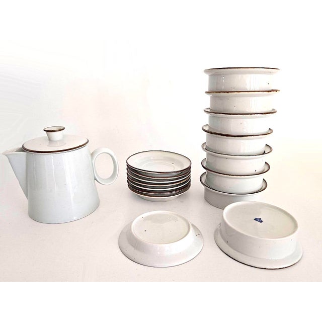 Offered is a set of Dansk Ceramic pieces from their iconic Brown Mist pattern designed by Niels Refsgaard. It includes a...