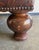Brown Spanish Colonial Style Embossed Leather Ottoman With Bun Feet For Sale - Image 8 of 12