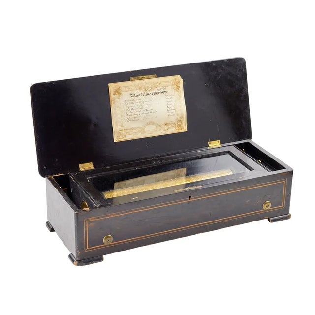 Cylindrical Music Box with 8 Melodies, 1890s For Sale - Image 4 of 6