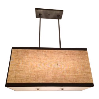 Restoration Hardware Linen Pendant For Sale