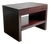 Late 20th Century Barbara Barry for Baker Dark Mahogany Modern Side Table / Nightstand With Pull-Out Shelf For Sale