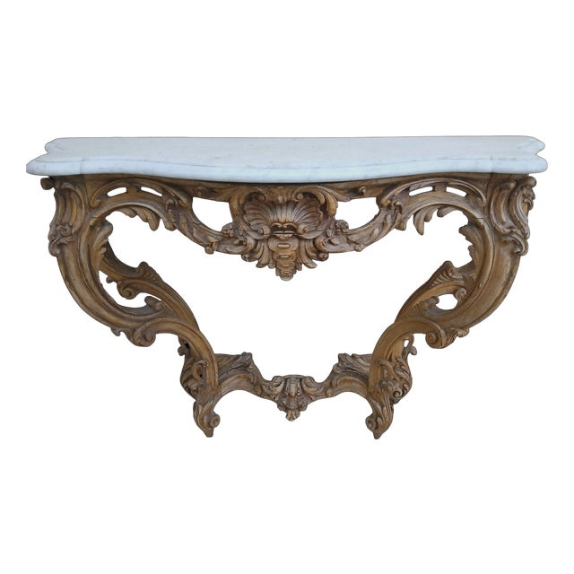 Pickled Louis XV Console Table For Sale