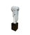 This sculpture presents a stylized, elongated head crafted from high-quality fiberglass, finished in a brilliant, glass-...