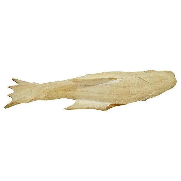 Hand Carved Wood Fish For Sale In Chicago - Image 6 of 9