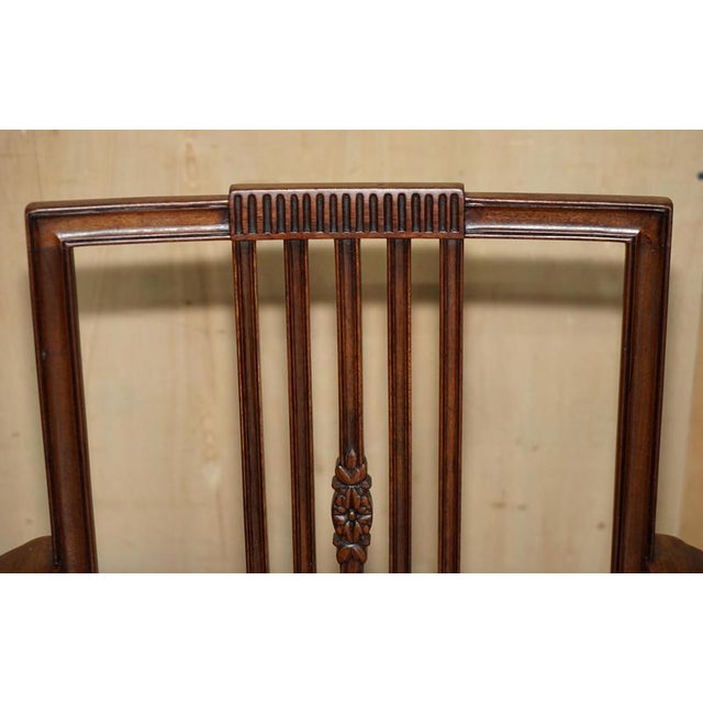 Antique English Victorian Hardwood Dining Chairs by James Jas Shoolbred, Set of 6 For Sale - Image 10 of 18