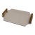 Reprotique Georgian Style Acrylic Tray + Reeded Brass Handles For Sale