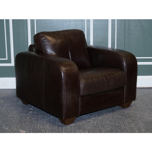Vintage Brown Leather Armchairs from Sofitalia, Set of 2 For Sale - Image 6 of 12