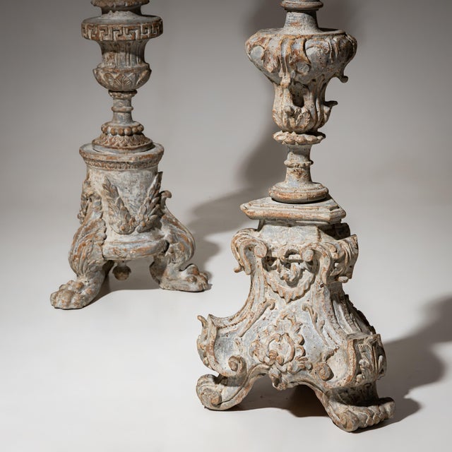 Altar Candlesticks, 1700s, Set of 2 For Sale - Image 4 of 10