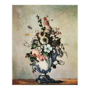 1977 After Paul Cezanne "Flowers in a Rococo Vase", Large Full-Color Print