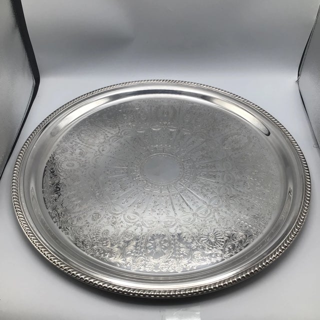 F. B. Rogers Silver Plated Serving Platter, 874 For Sale - Image 13 of 13