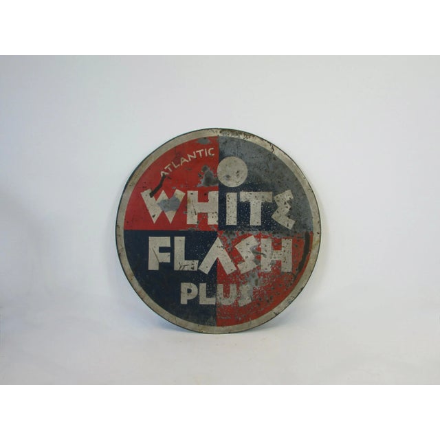 1930s 1930s Art Deco era Gas Station Advertising Sign Atlantic Oil For Sale - Image 5 of 7