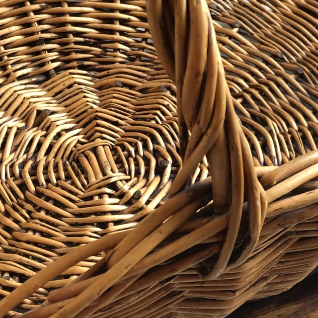 Antique Wood-Framed Flower Gathering Basket For Sale - Image 12 of 13
