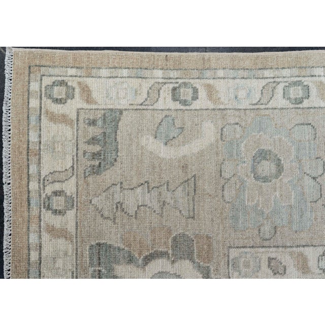 Early 21st Century Oushak Square Rug 10'1" x 9'10" For Sale - Image 5 of 8