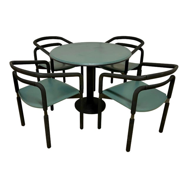 1990s Metropolitan “Rubber” Table and Chairs Set by Brian Kane - Set of 5 For Sale
