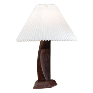 Large Mid-Century Rosewood Table Lamp, 1960s For Sale