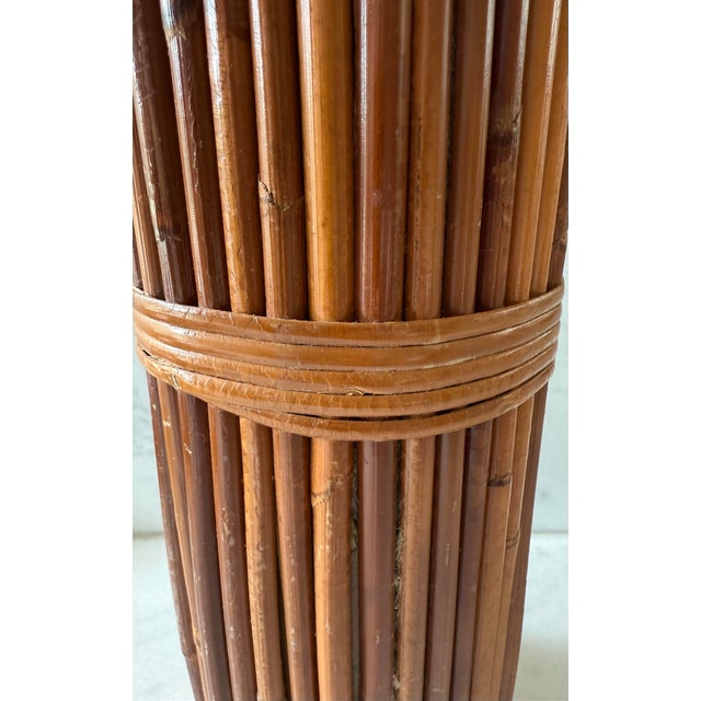 Vintage Mid Century Pencil Reed Table Lamp For Sale In Austin - Image 6 of 10