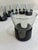 Mid 20th Century Mid-Century Corning Glass Smoke Glass Tumblers With Black Bases - Set of 6 For Sale - Image 9 of 11