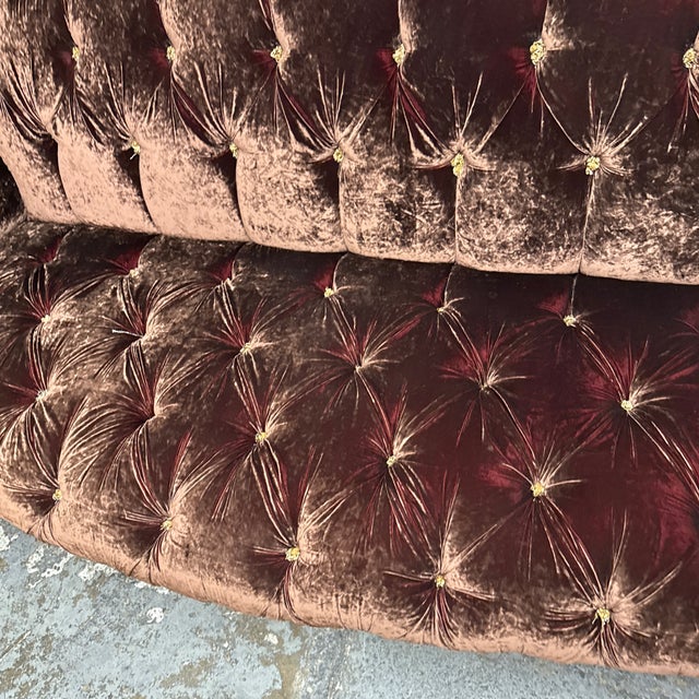 Provasi Bespoke Paris Velvet Sofa, Vintage For Sale - Image 11 of 12