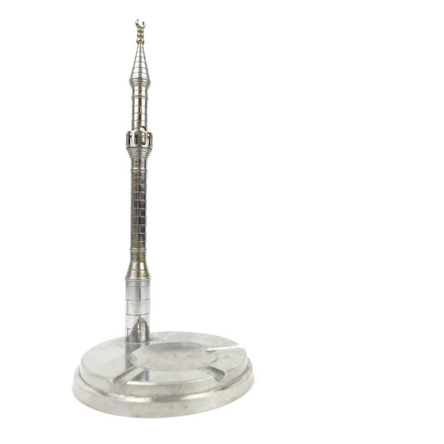 1940s 1940s Tower Chrome Ashtray For Sale - Image 5 of 10