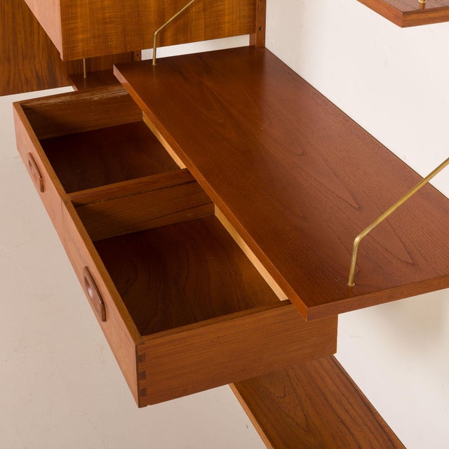 PS System Shelving Unit with Vinyl Records Cabinet from Preben Sorensen, Randers, Denmark, 1960s For Sale - Image 11 of 18