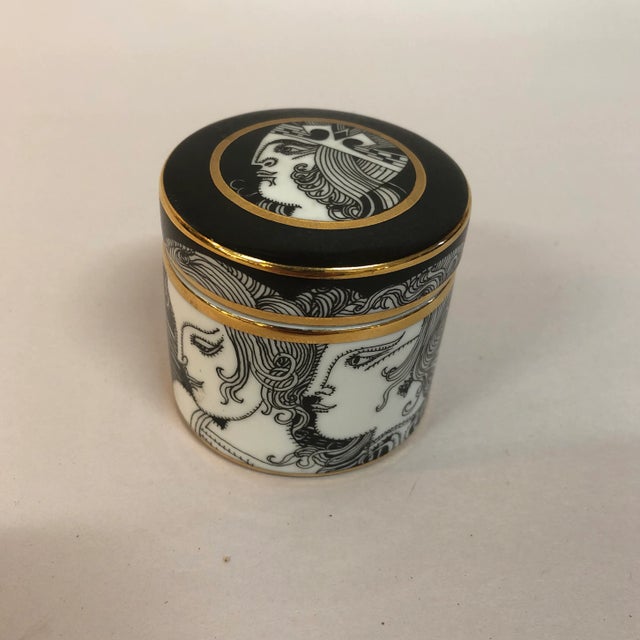 Scarce Endre Szasz (1926-2003) Studio Porcelain Lidded Box Produced By Hollohaza. Limited Edition. Hungarian. Folk...