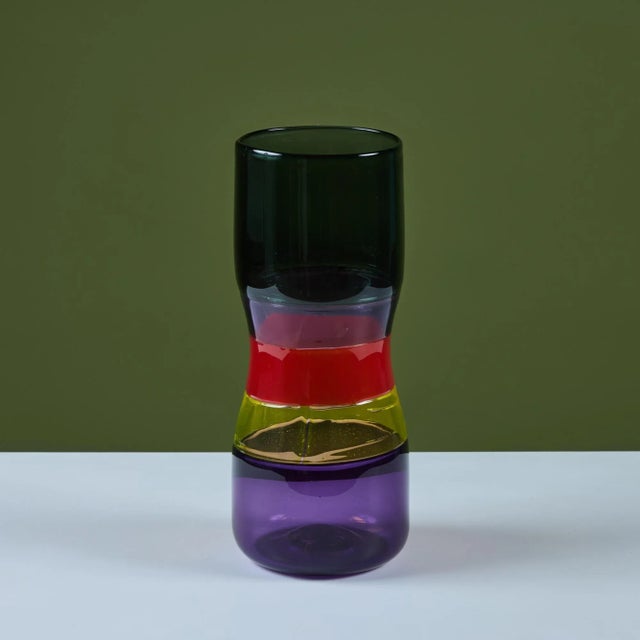 1990s "Punaista Ja Makeaa" Incalmo Glass Vase For Sale - Image 5 of 12