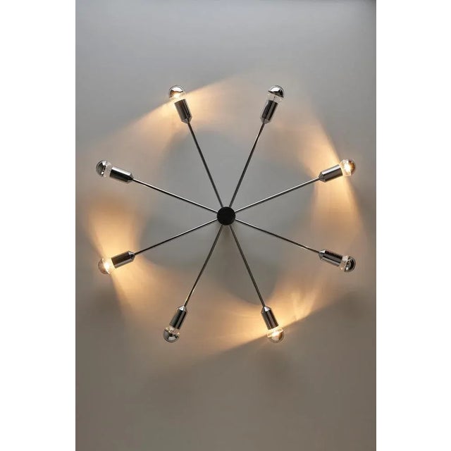 Space Age 8-Arm Sputnik Wall Lamp in Chrome from Cosack Leuchten, 1960s For Sale - Image 10 of 13