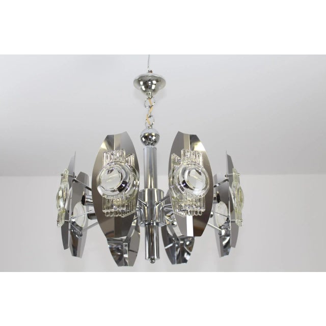 Chromed Chandelier by Gaetano Sciolari, 1960s For Sale - Image 13 of 13