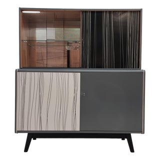 Vintage Display Cabinet with Glass, 1970s For Sale
