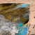 1980s Abstract Blue and Gold Fluid Art Painting Crushed Glass Modern Wall Art For Sale - Image 5 of 12