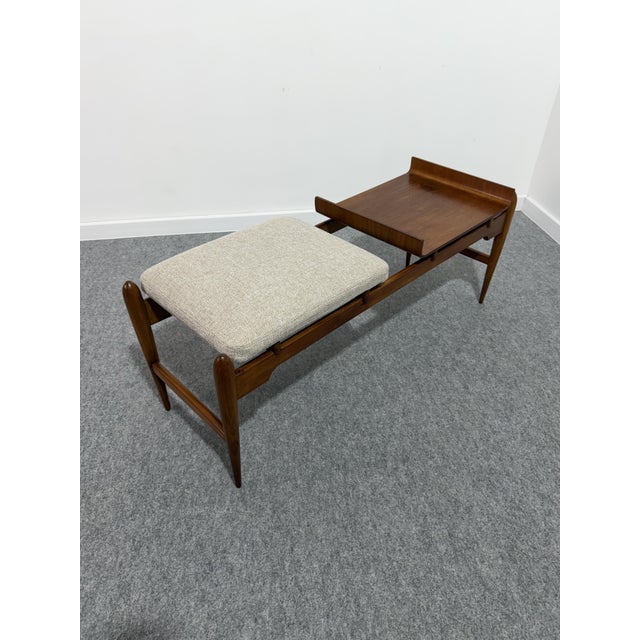 Vintage Italian Wooden Bench in the style of the Reguitti Brothers, 1960 For Sale - Image 9 of 9