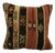 Striped Ethnic Turkish Red and Black Kliim Pillow Cover For Sale