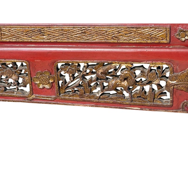 Vintage Chinoiserie Red Lacquer Princess Daybed 90" W For Sale - Image 13 of 15