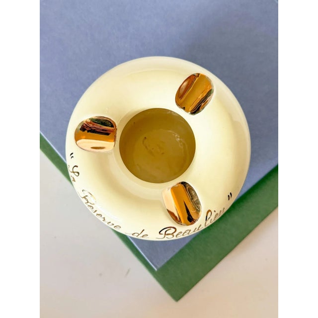 Vintage 5-Star Hotel La Reserve De Beaulieu Nice France Ceramic Ashtray Catchall Dish For Sale - Image 10 of 12