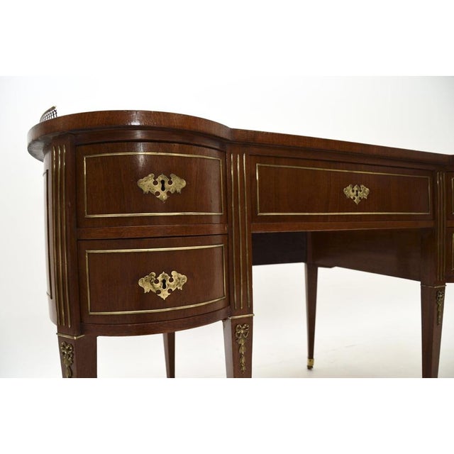 Antique Empire Austrian Leather Top Desk, 1830s For Sale - Image 9 of 11