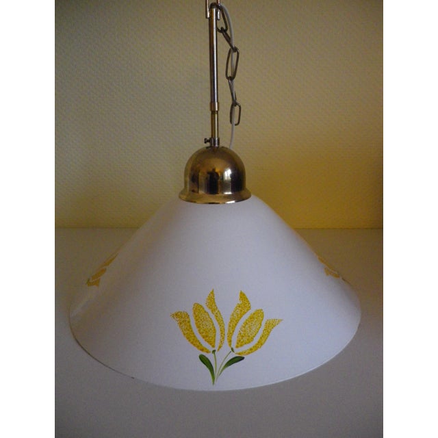 1970s Vintage Pendant Light in Enameled Sheet Metal, 1970s For Sale - Image 5 of 12