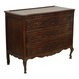 Antique Oak Chest of Drawers, France, 19th Century For Sale