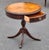 Brandt Brandt Mid-Century Regency Style Mahogany and Stenciled Leather Top Drum Table For Sale - Image 4 of 14