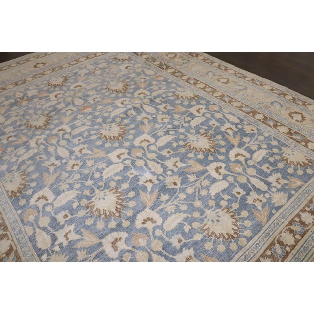 Antique Blue Persian Meshed Room Size Rug For Sale In New York - Image 6 of 10